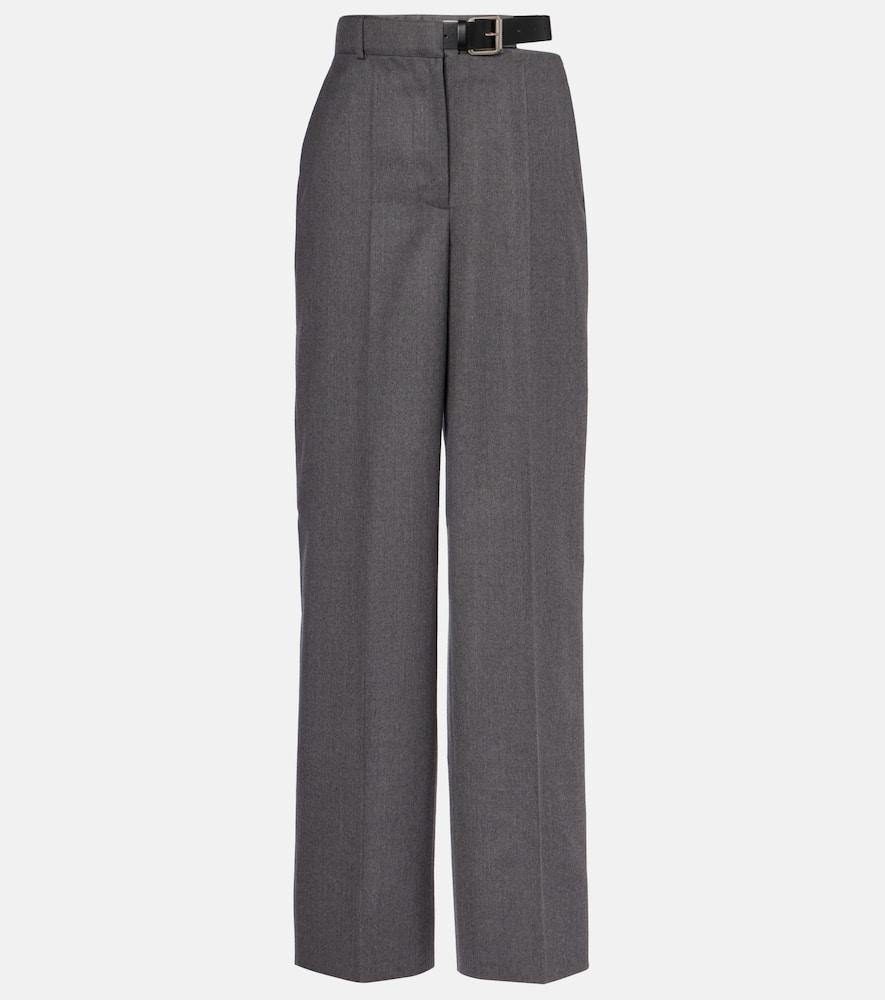 stella mccartney wool flannel straight pants