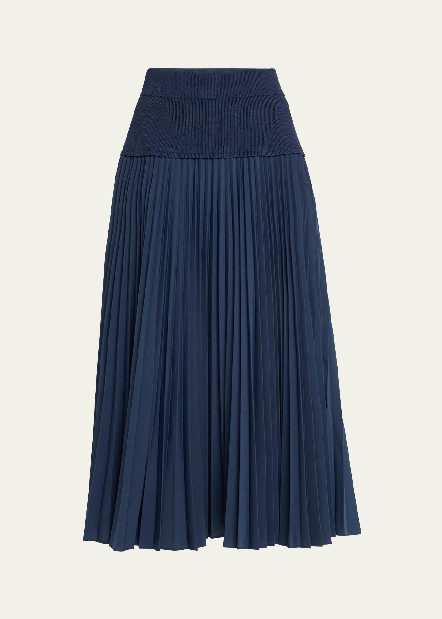 stella pleated combo skirt