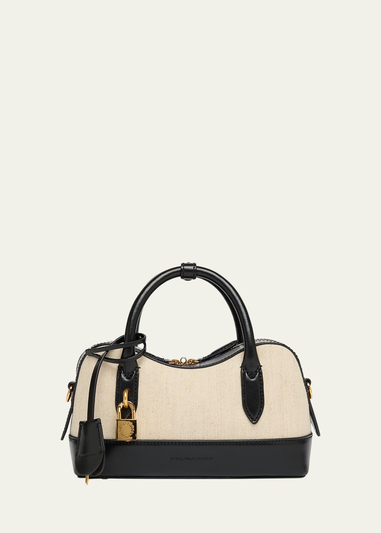 stella ryder small top handle cotton canvas & eco alter mat shoulder bag