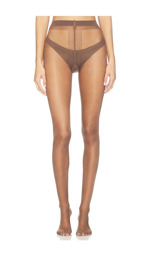 stems avery sheer 10 tights in brown.