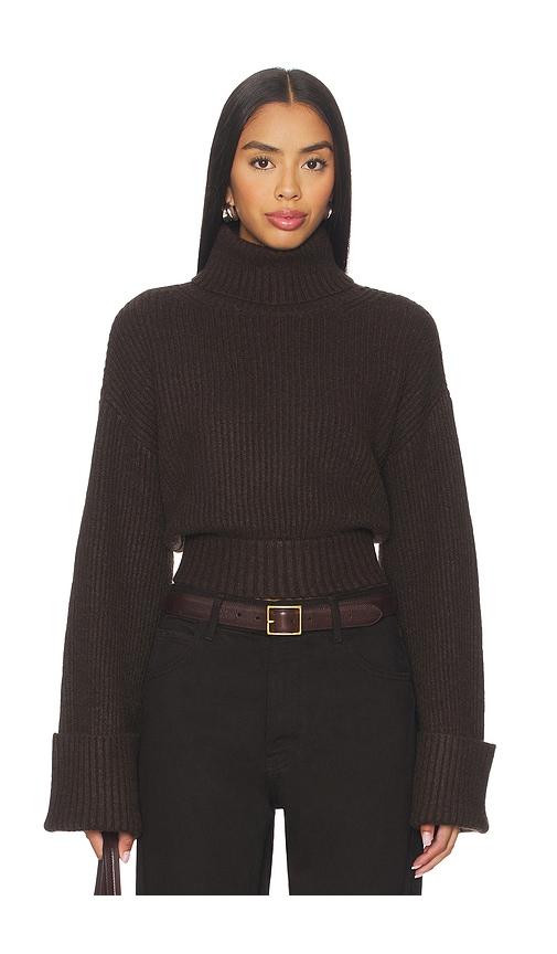 steve madden adelade sweater in brown.