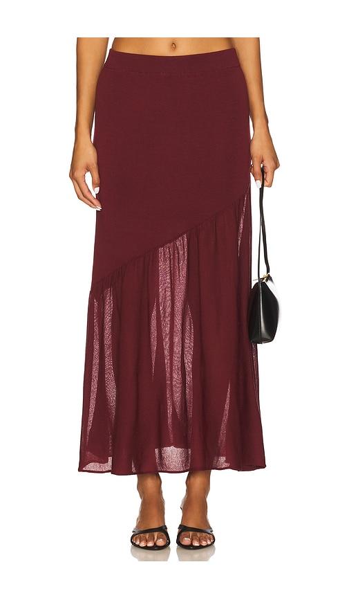 steve madden aneira skirt in wine.