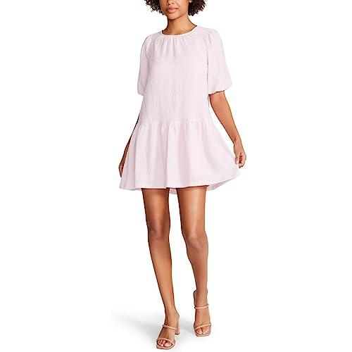 steve madden apparel women's abrah dress, pink tulle, large