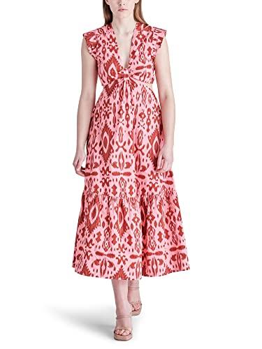 steve madden apparel women's got your batik dress, burnt umber, medium