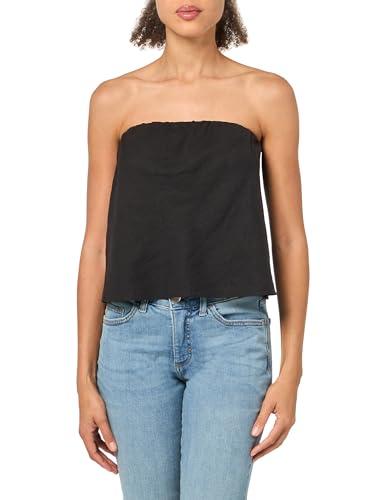 steve madden apparel women's jessamine top, black, small