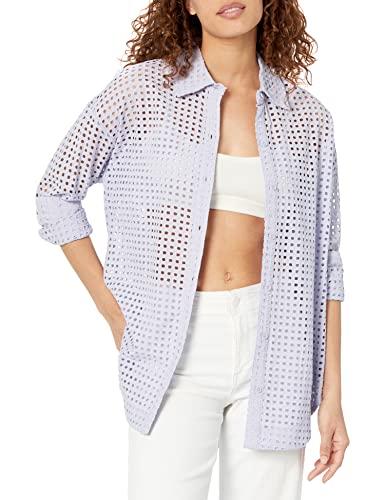steve madden apparel women's poppy top, purple heather