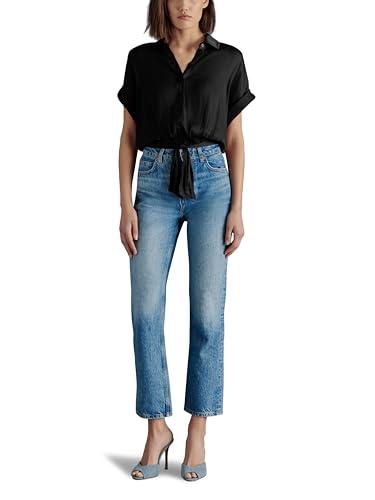 steve madden apparel women's tori top, black, large