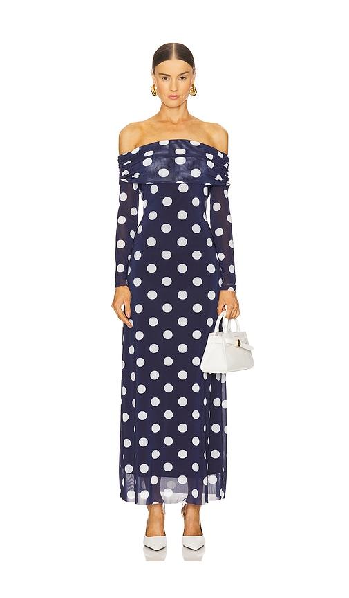 steve madden aurelia dress in navy.