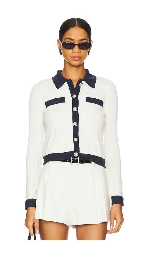 steve madden ayda cardigan in white.