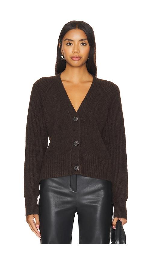 steve madden beckie cardigan in brown.