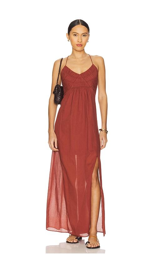 steve madden brianna dress in brick.