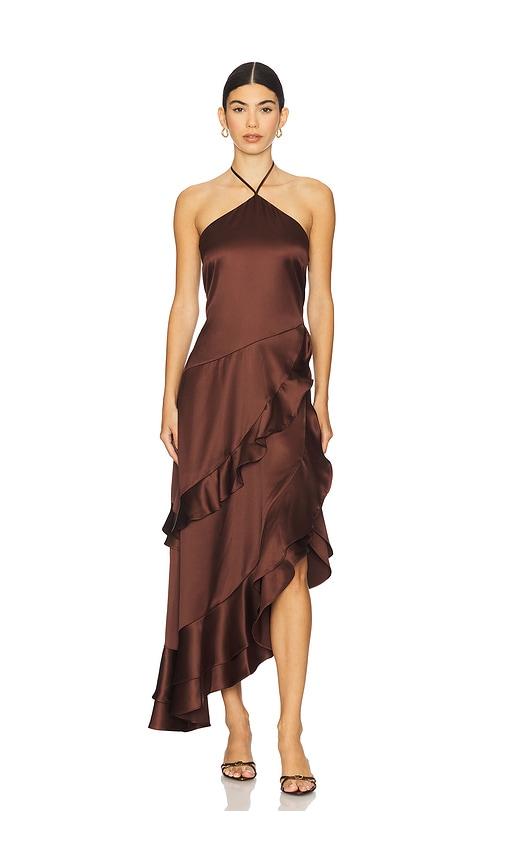 steve madden caspia dress in chocolate.