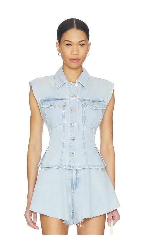 steve madden cassady top in blue.