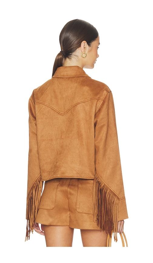 steve madden cheyenne jacket in cognac.