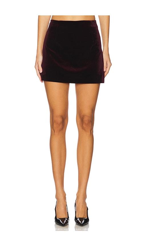 steve madden cindi skirt in wine.