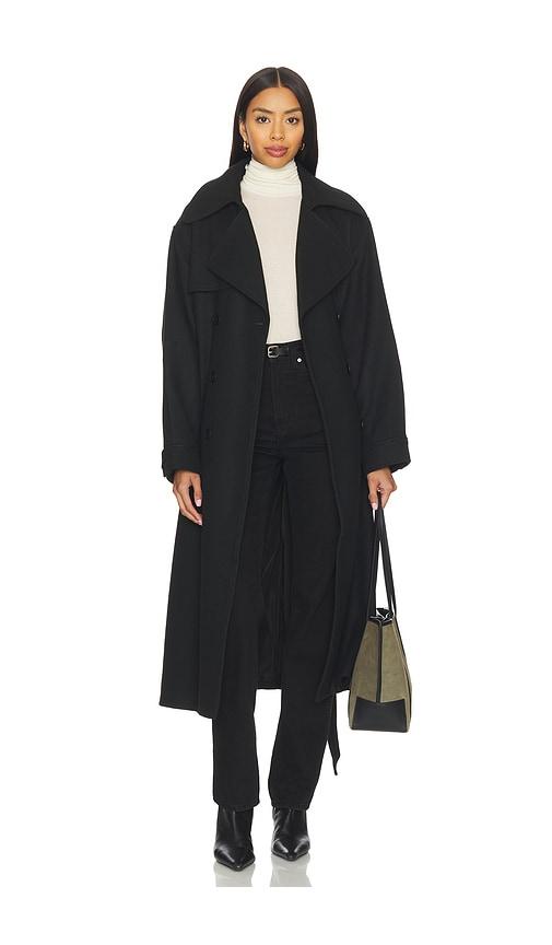 steve madden enora coat in black.