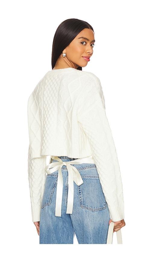 steve madden kessie sweater in white.