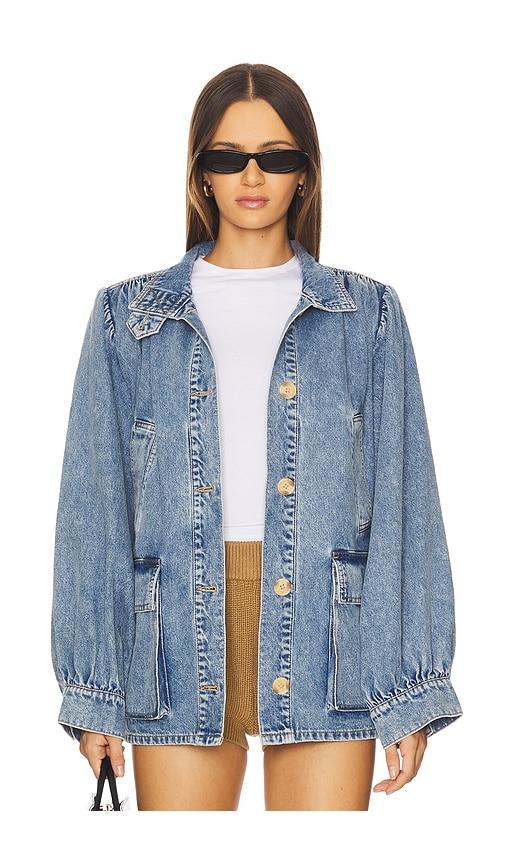 steve madden marceline jacket in denim-medium.