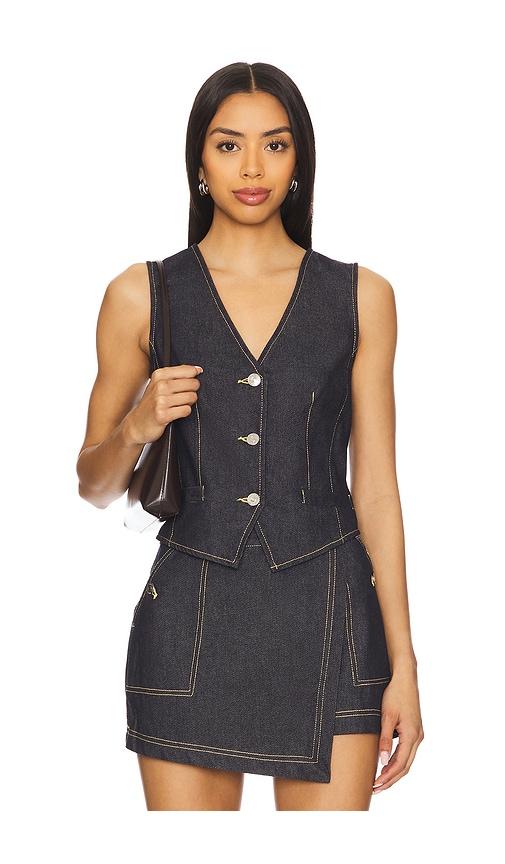 steve madden selene vest in blue.