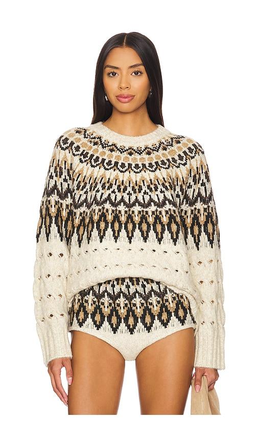 steve madden suzette sweater in beige.