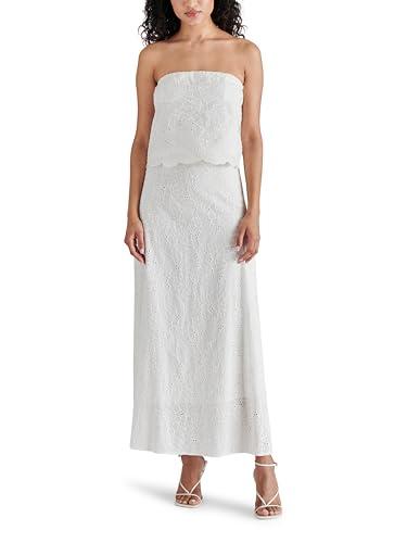 steve madden women's amalia top, white, x-large