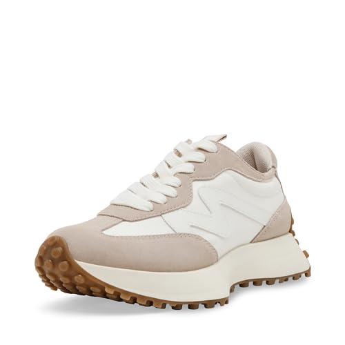 steve madden women's campo sneaker, beige multi, 9