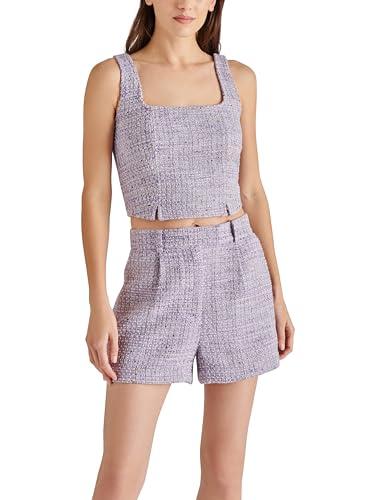 steve madden women's mallika top, dahlia purple, large
