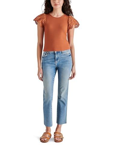 steve madden women's olina top, sienna, large
