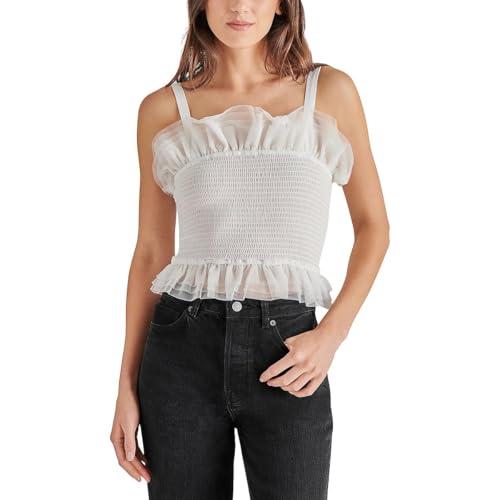 steve madden women's rhiannon top, antique ivory, small