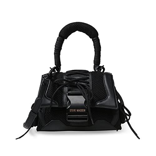 steve madden womens steve madden diego top handle crossbody, black, one size us