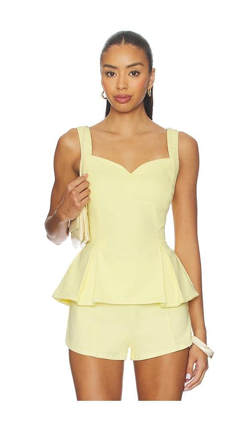 steve madden zenia top in yellow.
