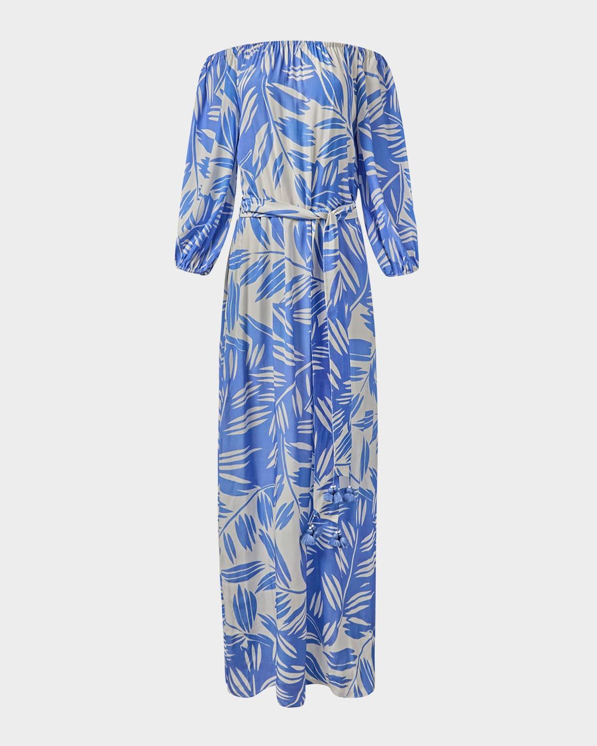 stevie off-the-shoulder belted maxi dress
