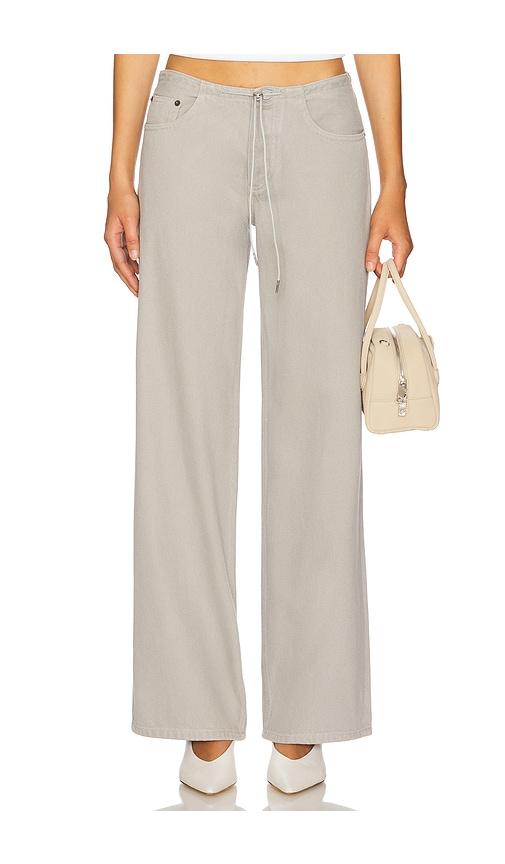 still here cool wide leg jeans in light grey.