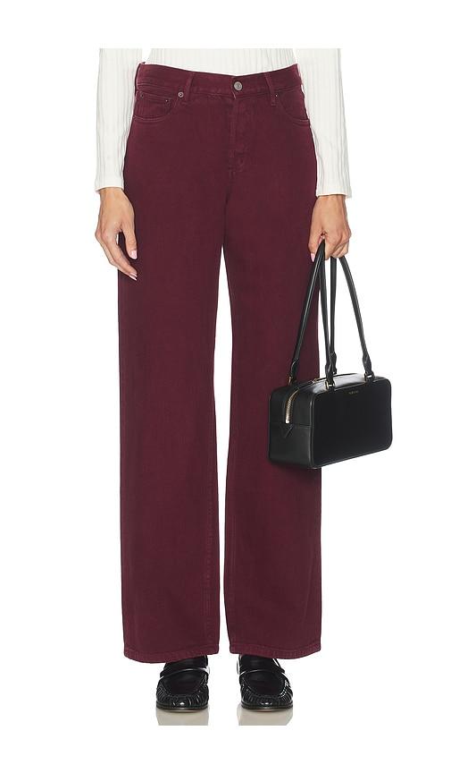 still here everyday straight jeans in burgundy.