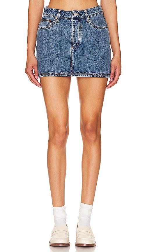 still here holly skirt in denim-medium.