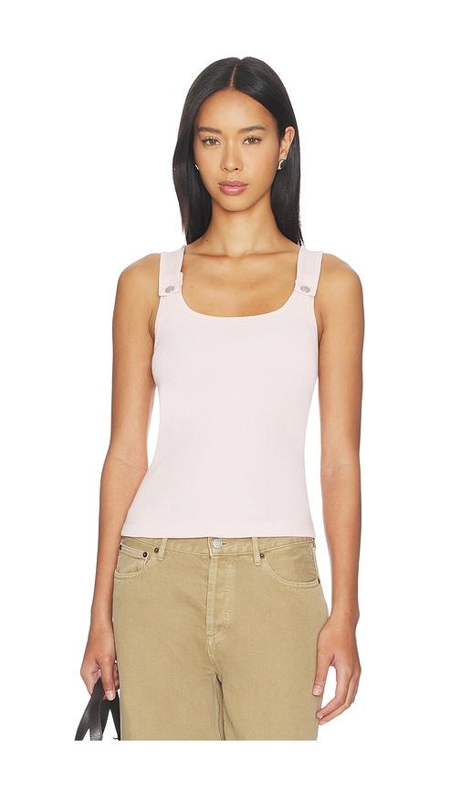 still here snap tank top in pink.