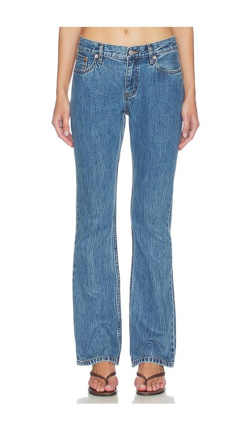 still here tomorrow low rise skinny bootcut jeans in blue.