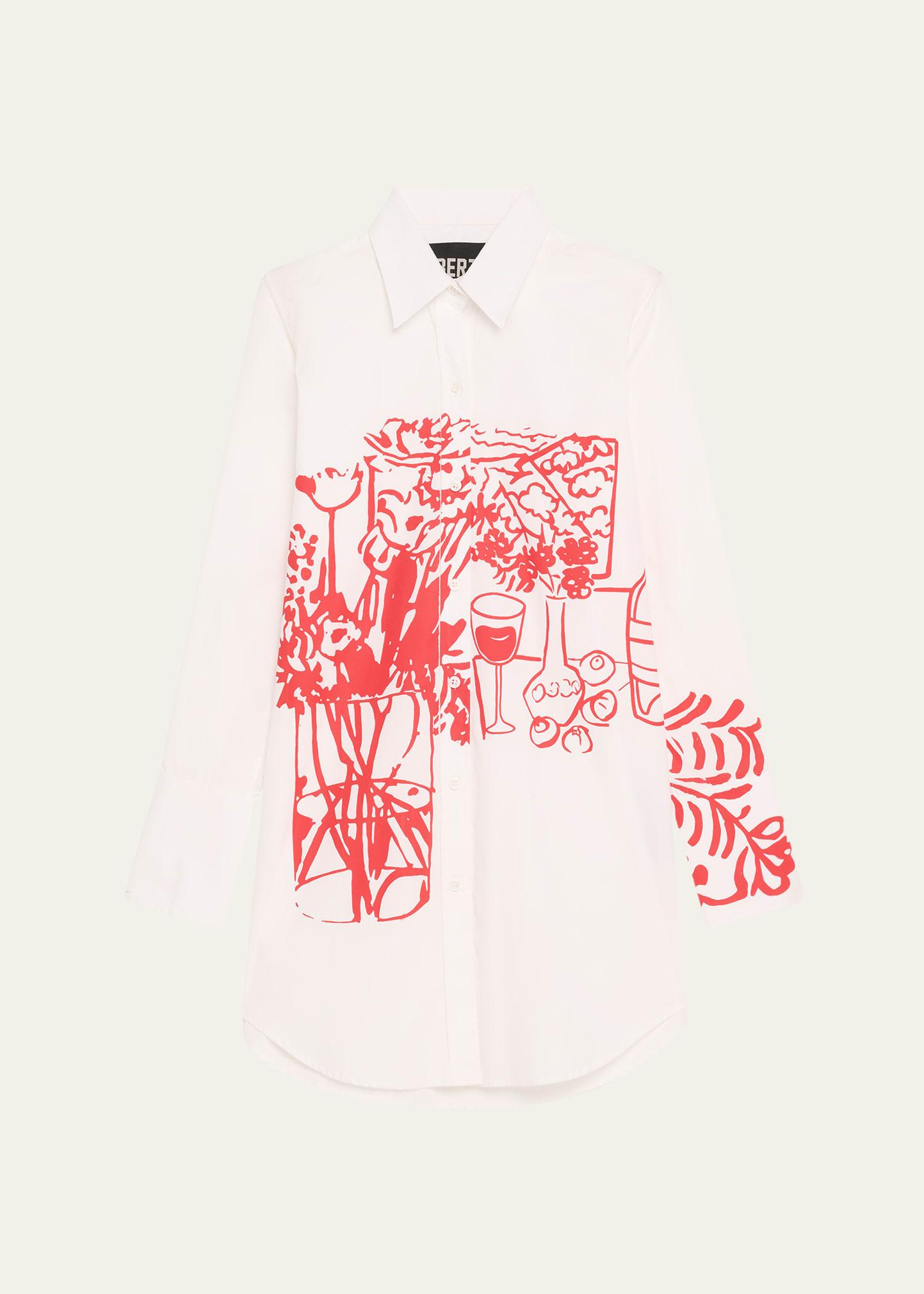 still life screen long classic shirt