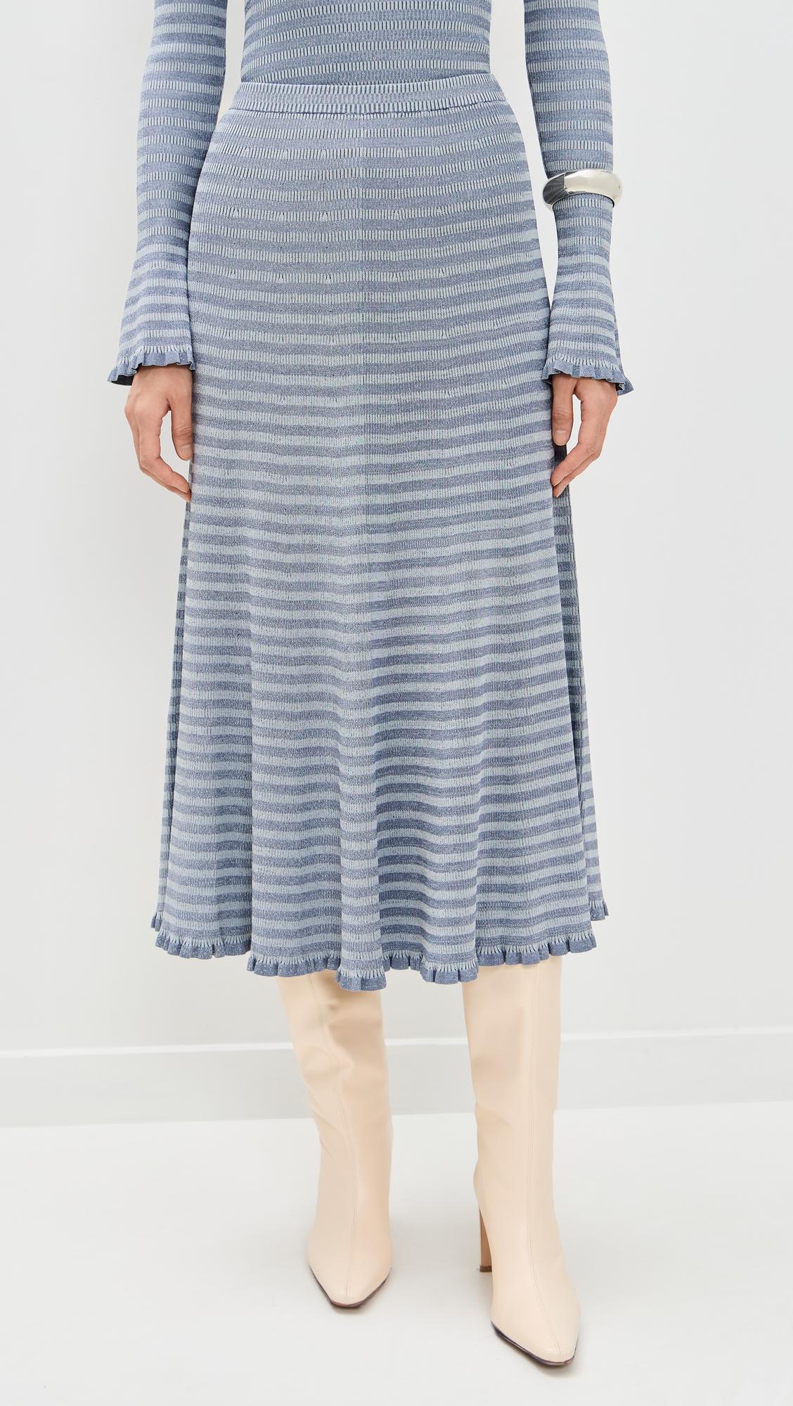 stina skirt in geo knits