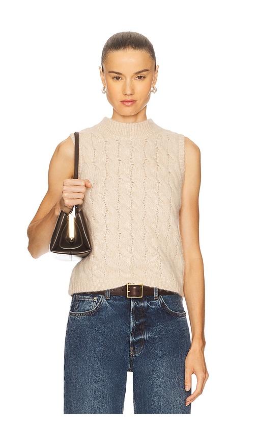 stitches & stripes patty vest in beige.