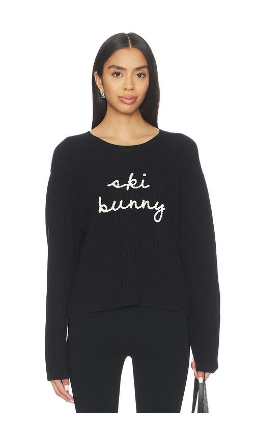 stitches & stripes ski bunny pullover in black.