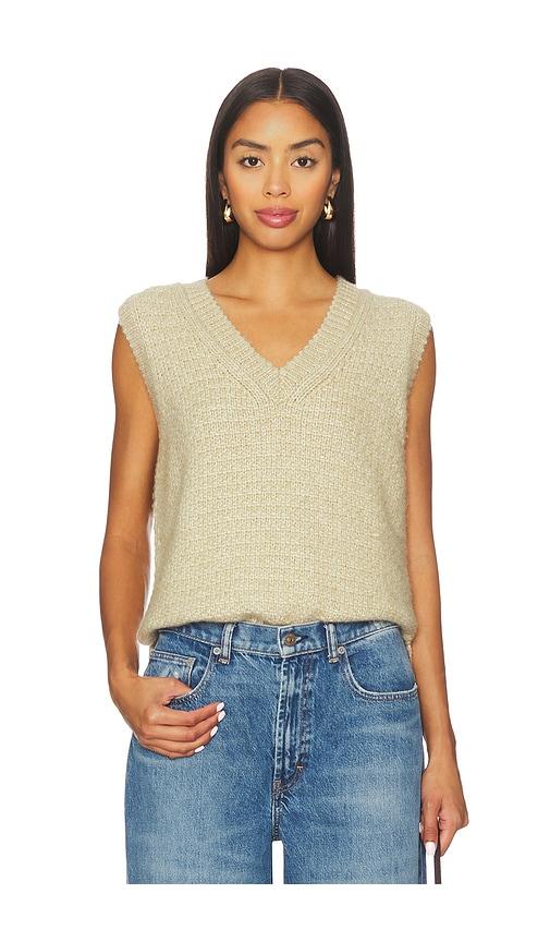 stitches & stripes suzette vest in beige.