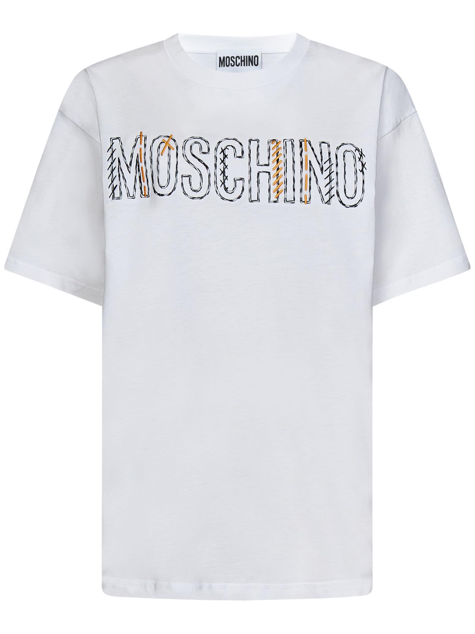 stitching logo t-shirt moschino