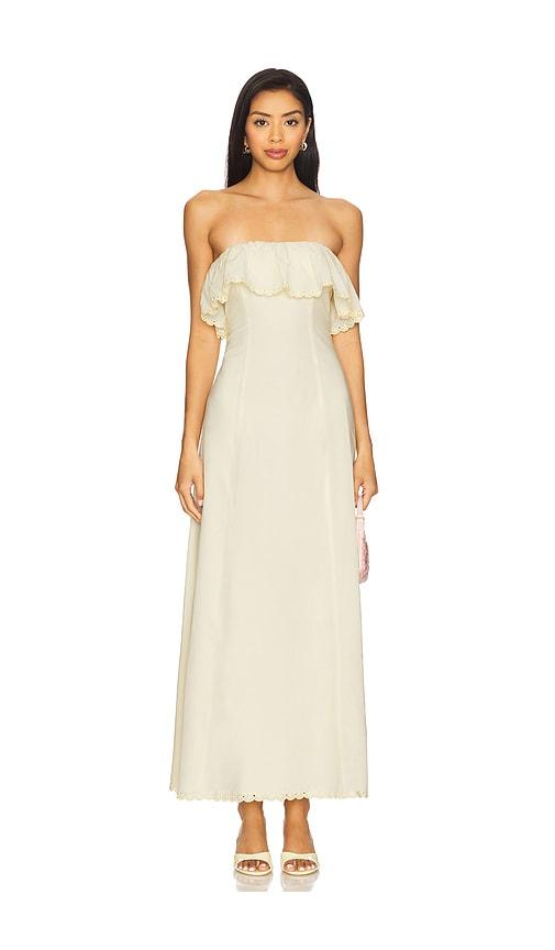 stone cold fox x revolve abby maxi dress in lemon.