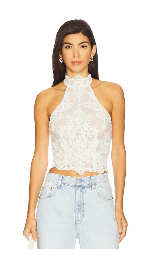 stone cold fox x revolve amanda halter top in white.