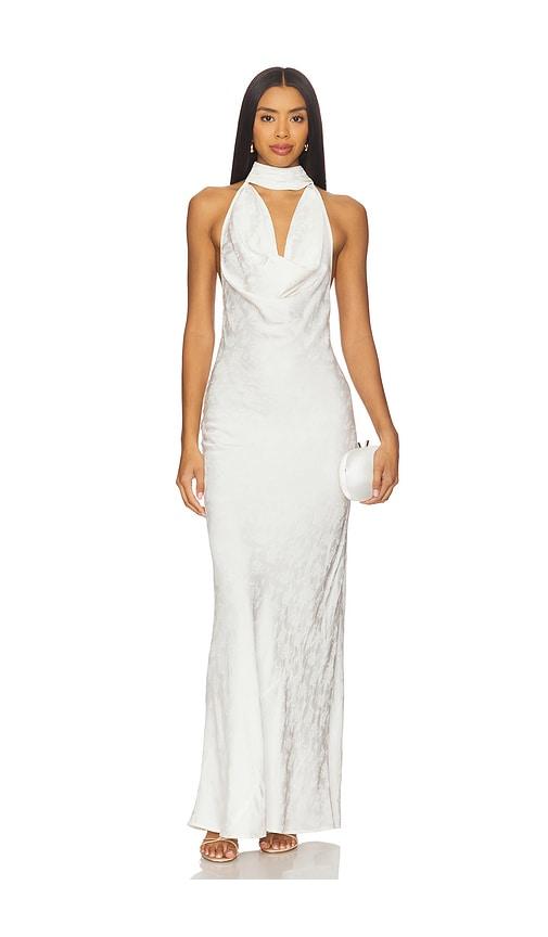stone cold fox x revolve amelia gown in ivory.