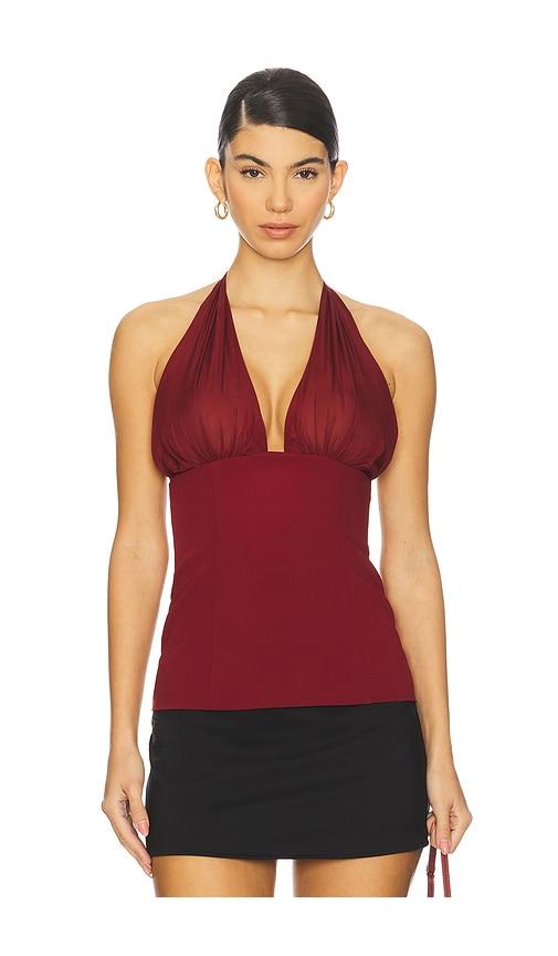 stone cold fox x revolve bryce top in wine.