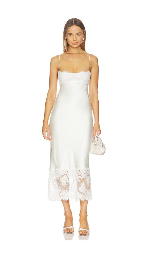 stone cold fox x revolve carmela midi dress in ivory.