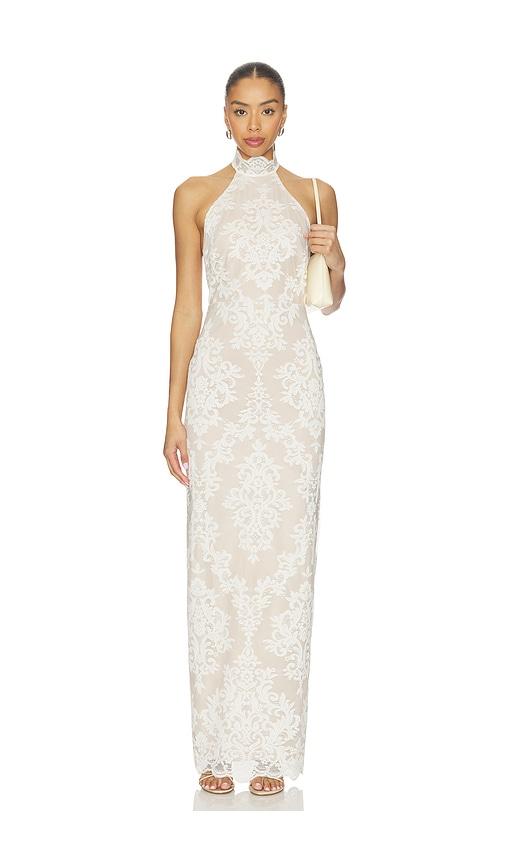 stone cold fox x revolve gini gown in white.