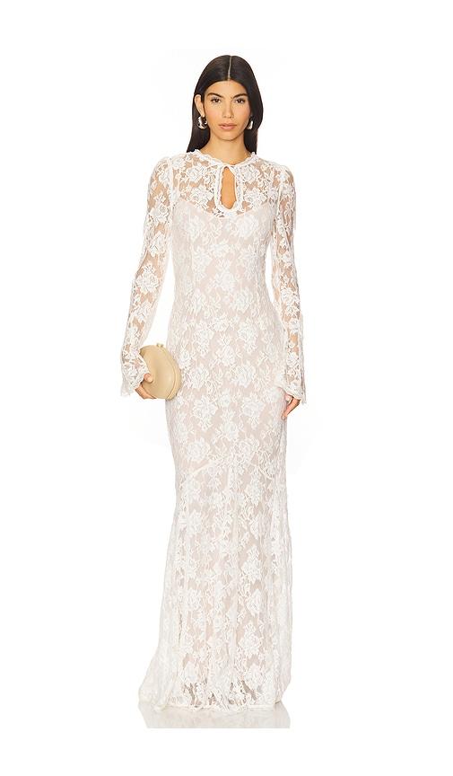 stone cold fox x revolve grace gown in ivory.